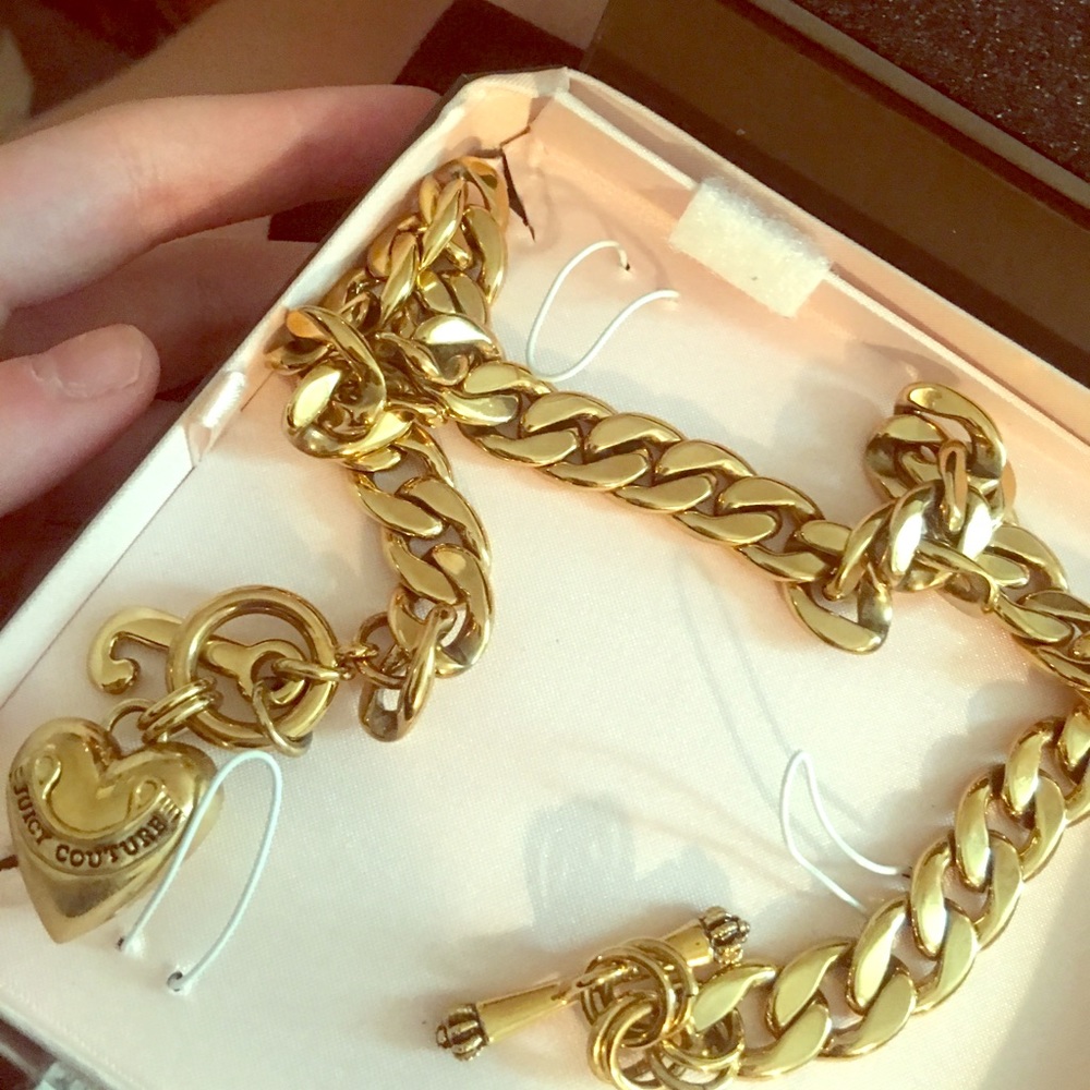 Never worn Juicy Couture gold link choker